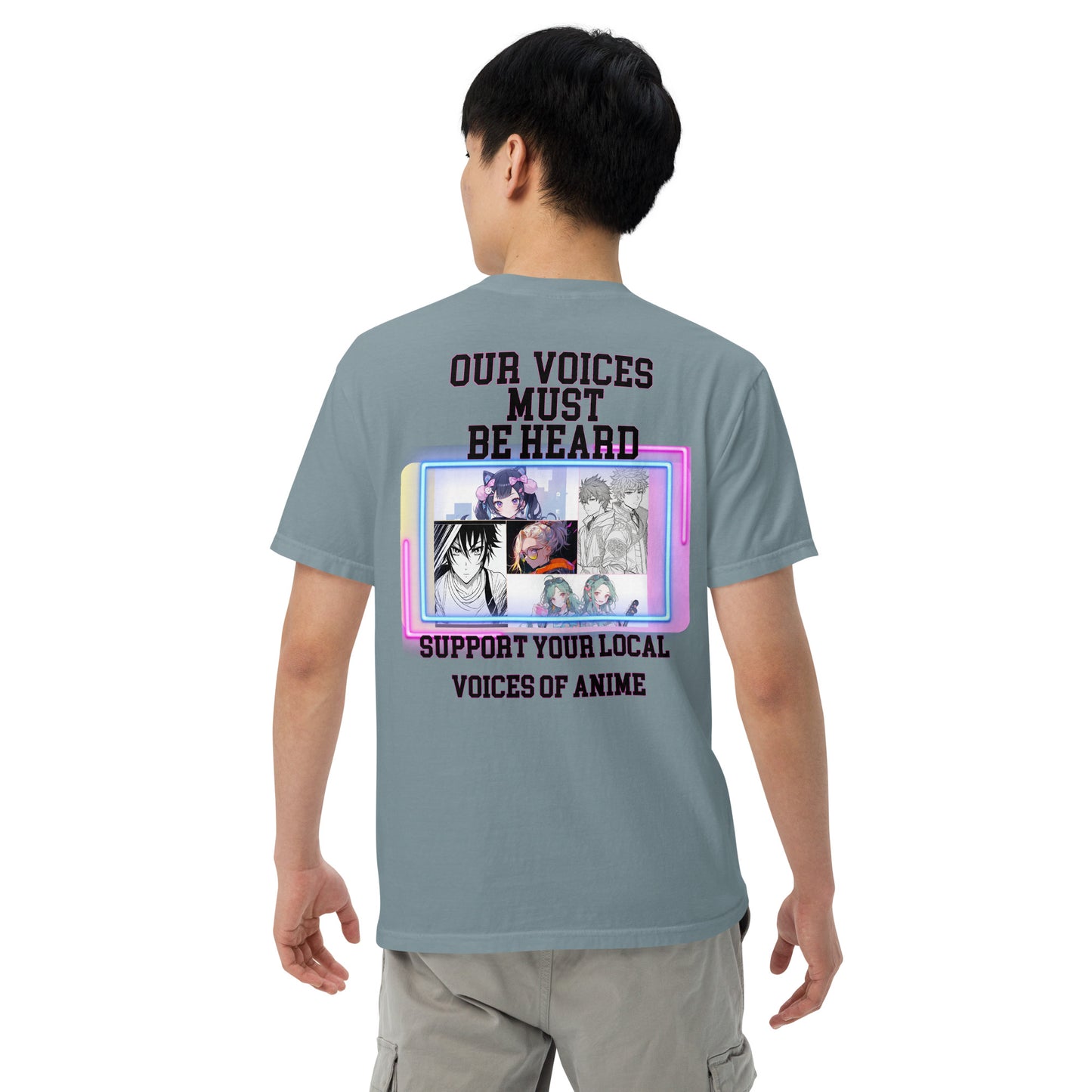 Anime Guild "Our Voices Must Be Heard": Unisex Comfort Wear/Colors Heavyweight T-Shirt