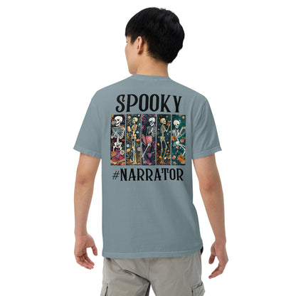 SOTVO Skeleton Sugar Skull Spooky Narrator: Unisex Comfort Wear/Colors Heavyweight T-Shirt