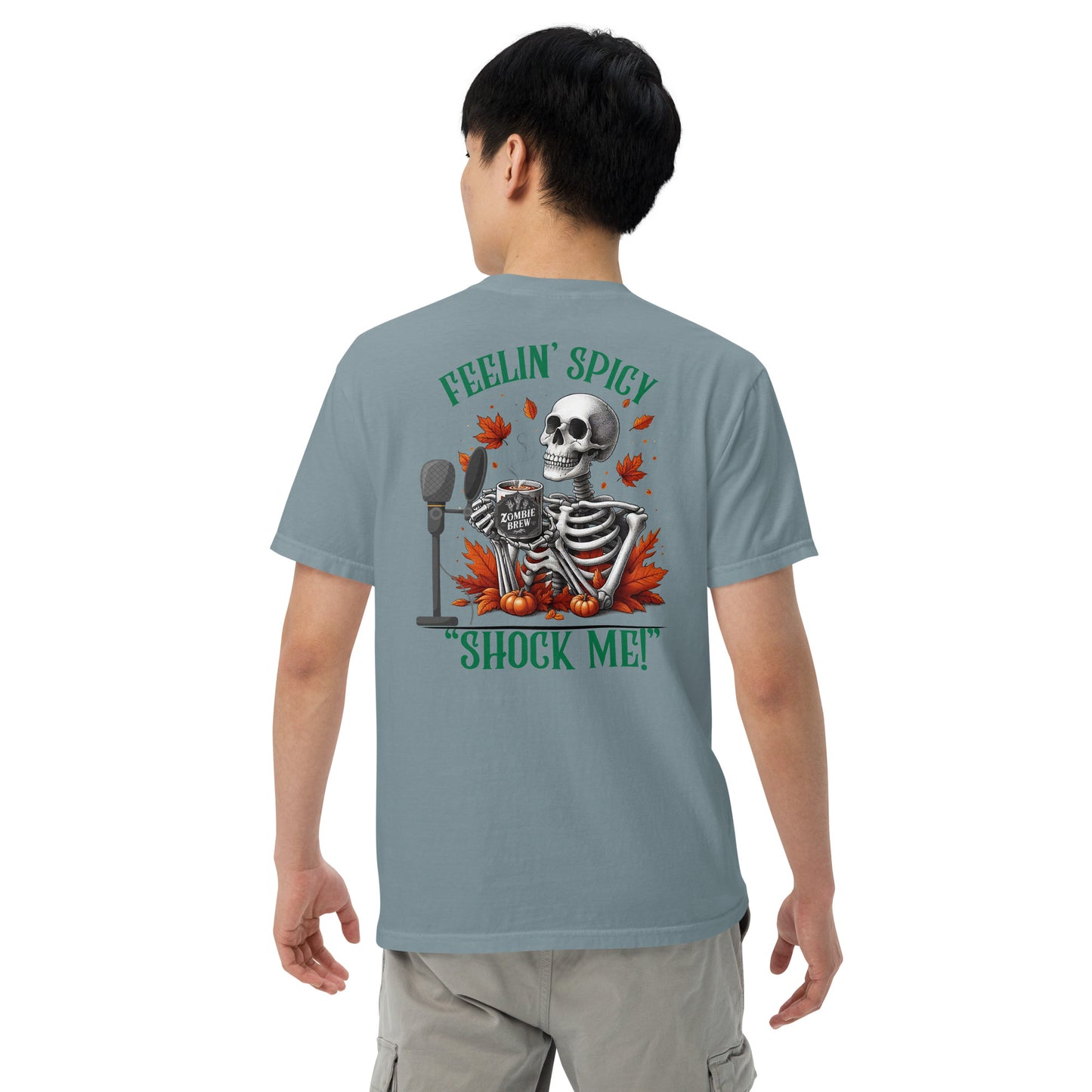 SOTVO Skeleton Sugar Skull Feelin' Spicy: Unisex Comfort Wear/Colors Heavyweight T-Shirt