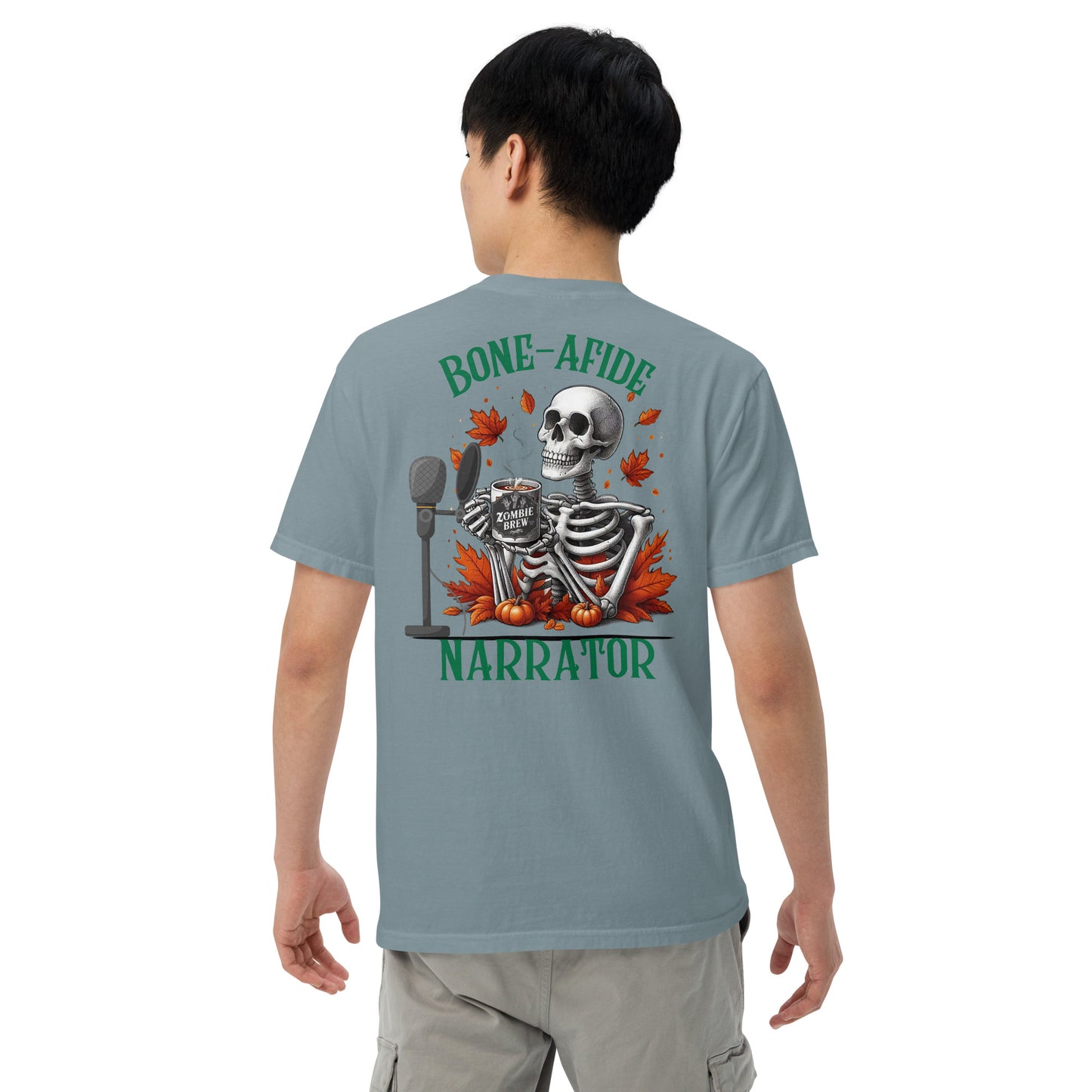 SOTVO Skeleton Sugar Skull Bone-Afide Narrator: Unisex Comfort Wear/Colors Heavyweight T-Shirt