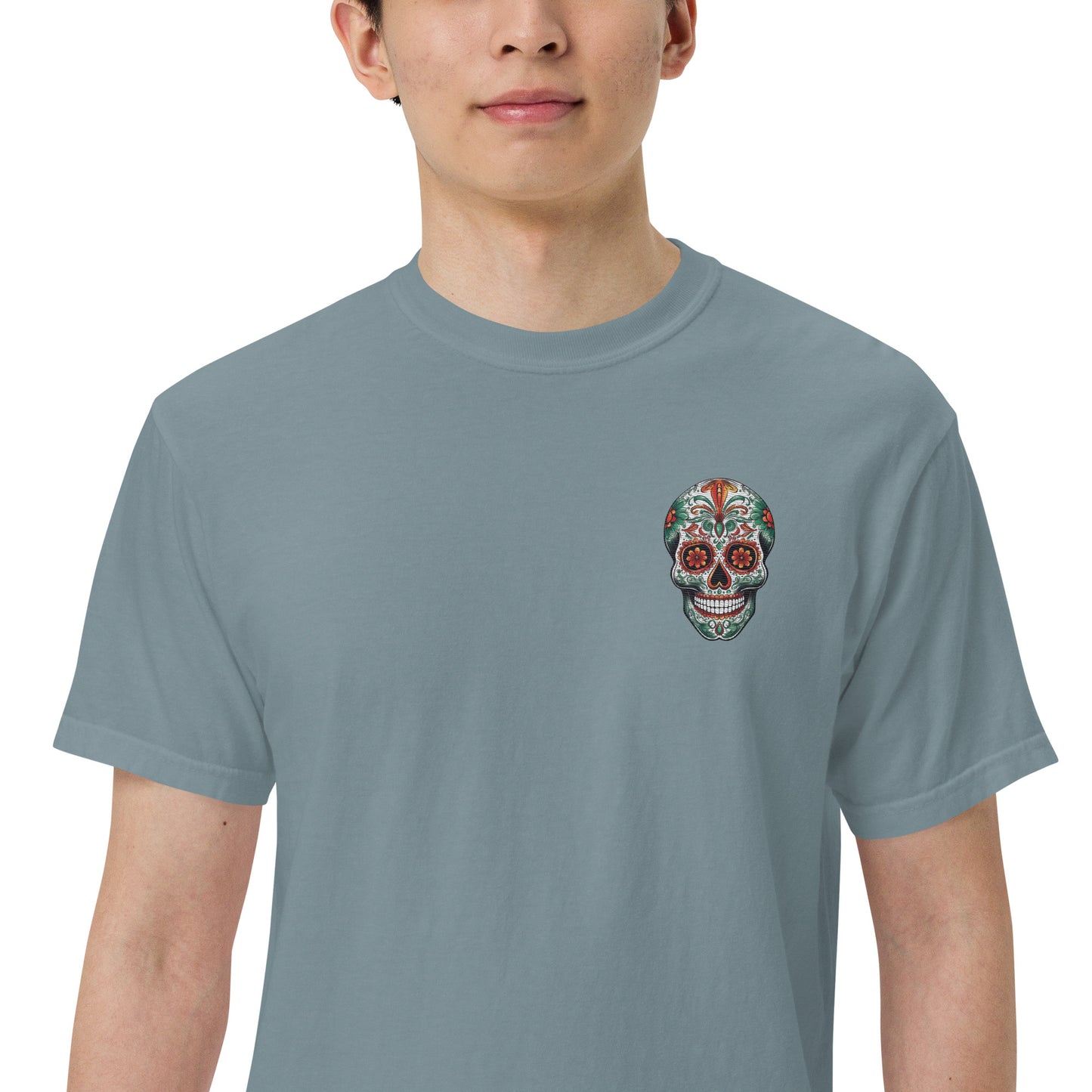 SOTVO Skeleton Sugar Skull Feelin' Spicy Narrator: Unisex Comfort Wear/Colors Heavyweight T-Shirt