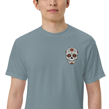 SOTVO Skeleton Sugar Skull Bone-afide Podcaster: Unisex Comfort Wear/Colors Heavyweight T-Shirt