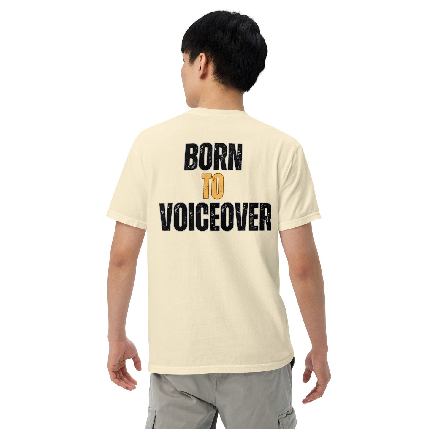 SOTVO Booth Wear: Born To Voiceover: Unisex Comfort Wear/Colors Heavyweight T-Shirt