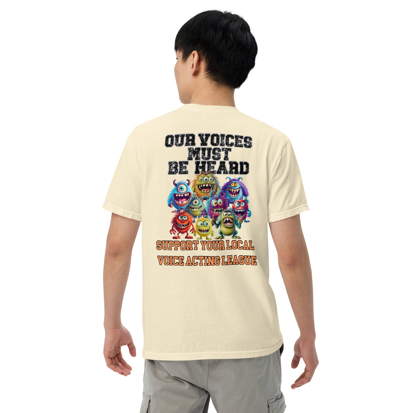 Cartoon Animation Guild "Our Voices Must Be Heard": Unisex Comfort Wear/Colors Heavyweight T-Shirt