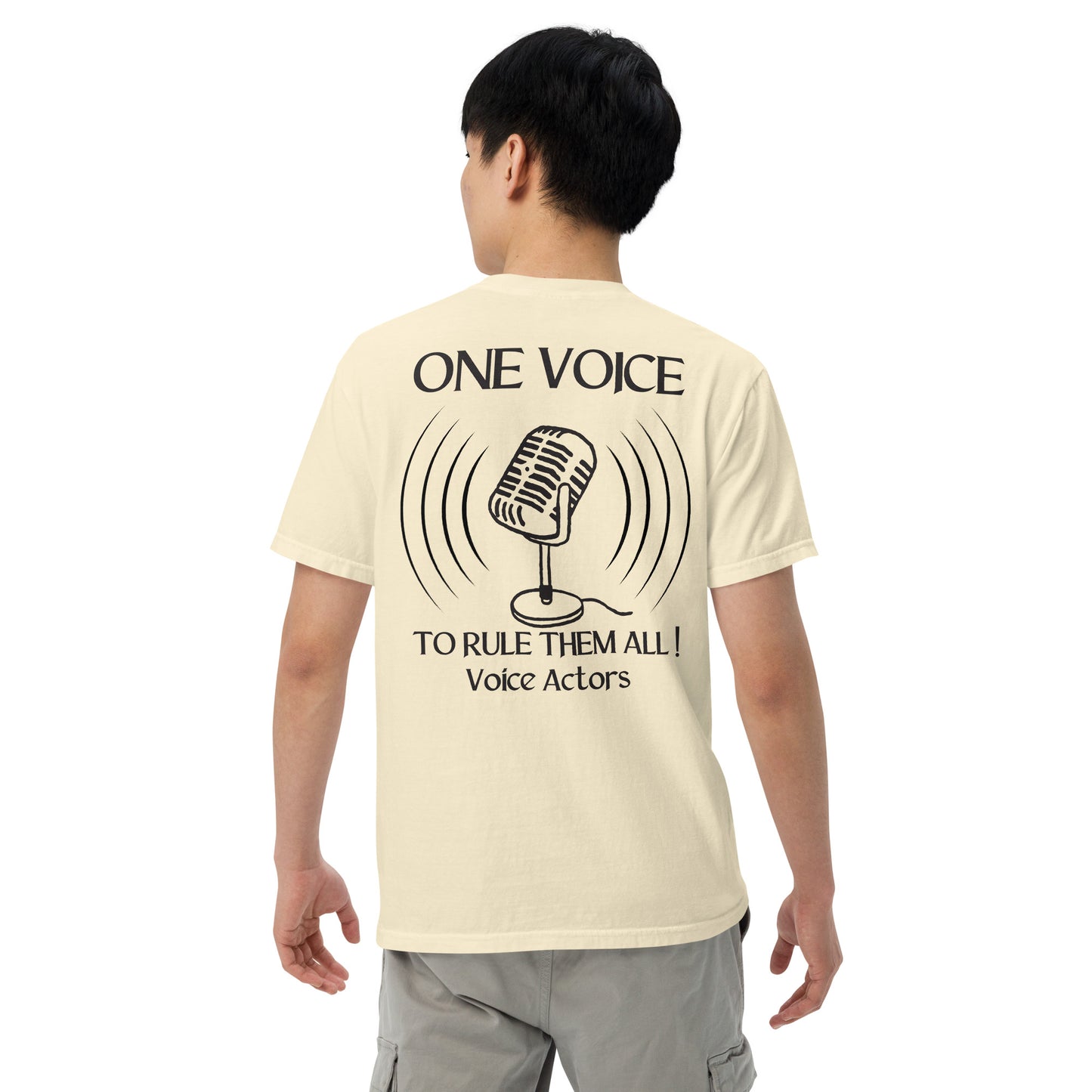 SOTVO Booth Wear: "ONE VOICE to RULE THEM ALL": Unisex Comfort Wear/Colors Heavyweight T-Shirt