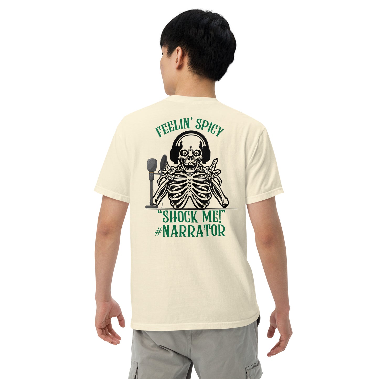 SOTVO Skeleton Sugar Skull Feelin' Spicy Narrator: Unisex Comfort Wear/Colors Heavyweight T-Shirt