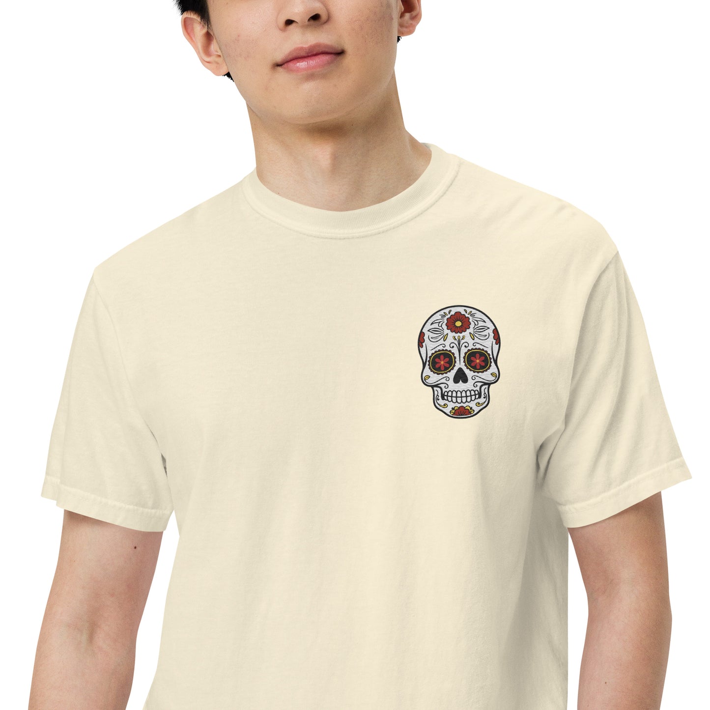 SOTVO Skeleton Sugar Skull Feelin' Spicy: Unisex Comfort Wear/Colors Heavyweight T-Shirt