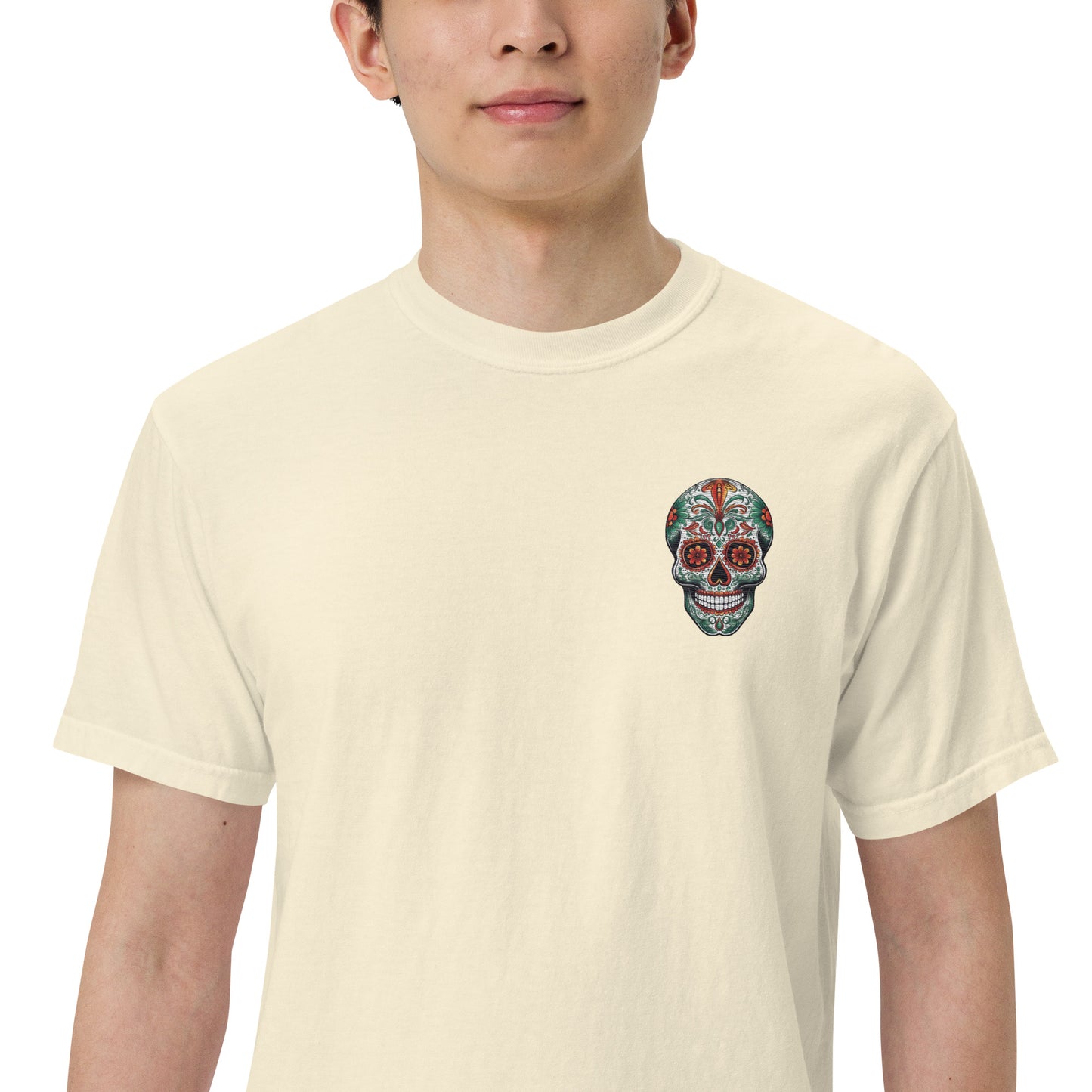 SOTVO Skeleton Sugar Skull Feelin' Spicy VA: Unisex Comfort Wear/Colors Heavyweight T-Shirt