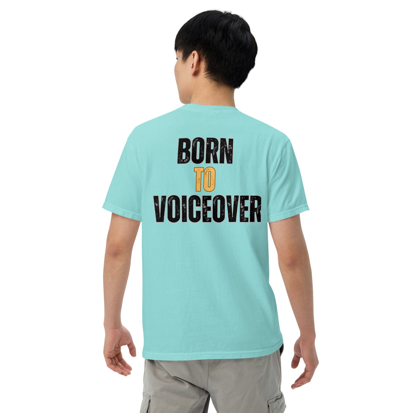 SOTVO Booth Wear: Born To Voiceover: Unisex Comfort Wear/Colors Heavyweight T-Shirt