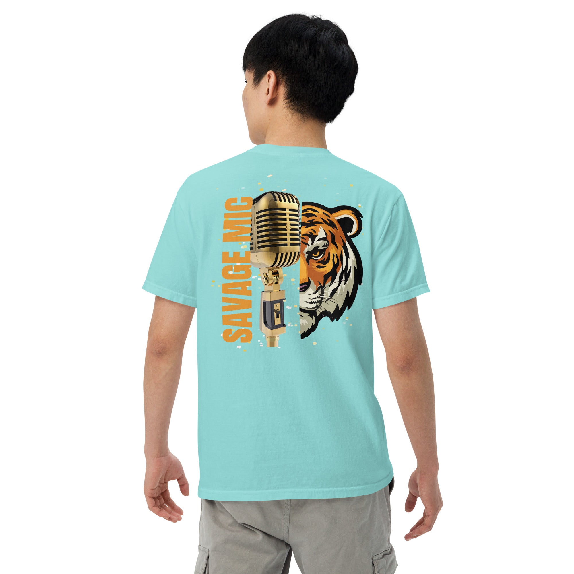 SOTVO Booth Wear: ROAR Tiger Savage Mic Skills: Unisex Comfort Wear/Colors Heavyweight T-Shirt