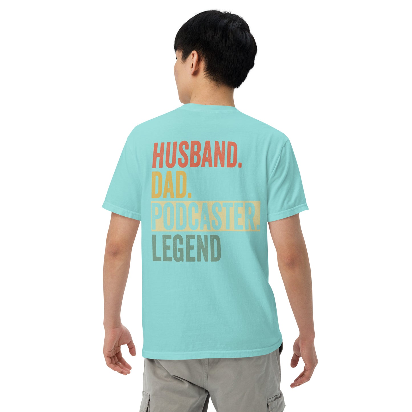 Husband Dad Podcaster: Unisex Comfort Wear/Colors Heavyweight T-Shirt