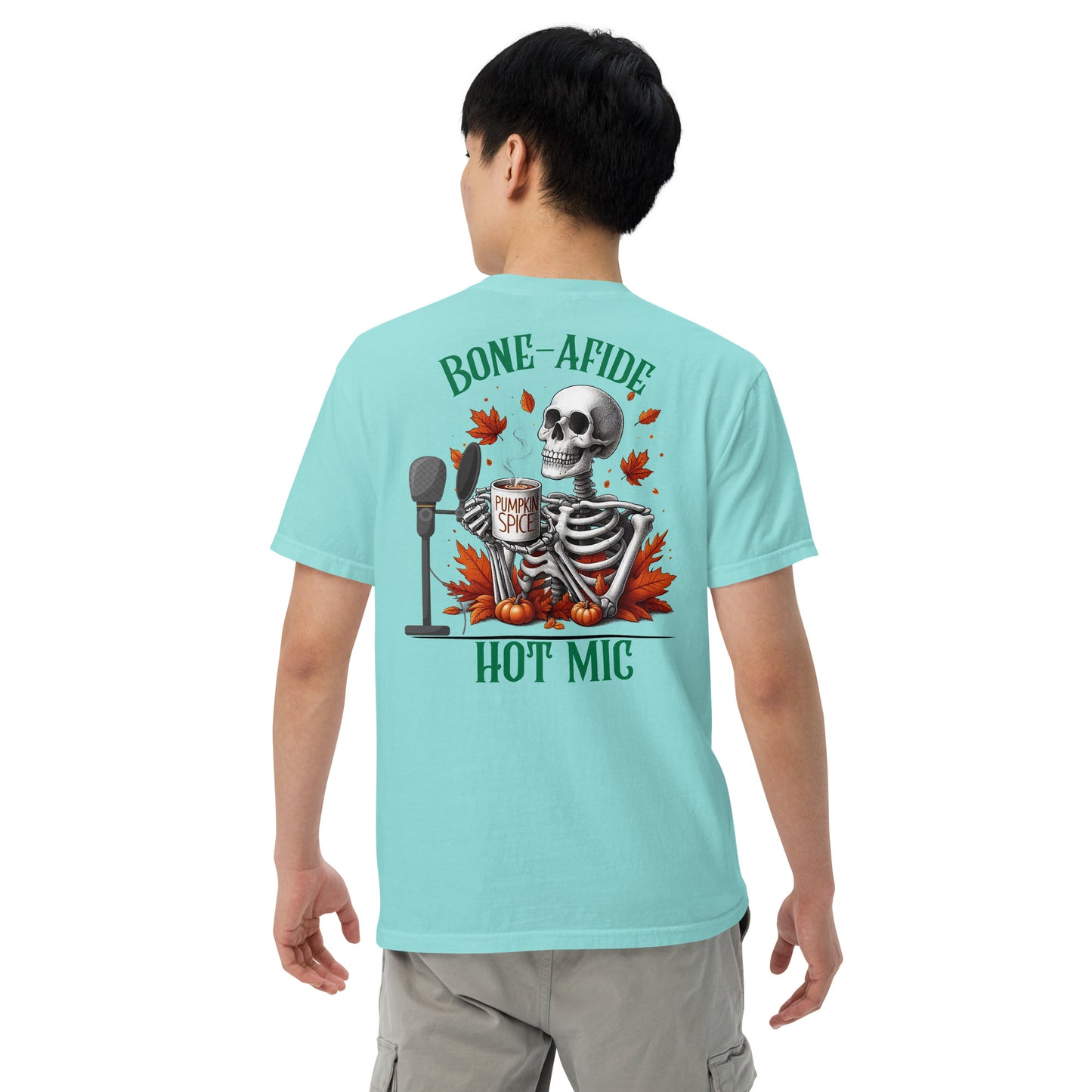 SOTVO Skeleton Sugar Skull Feelin' Spicy Hot Mic: Unisex Comfort Wear/Colors Heavyweight T-Shirt
