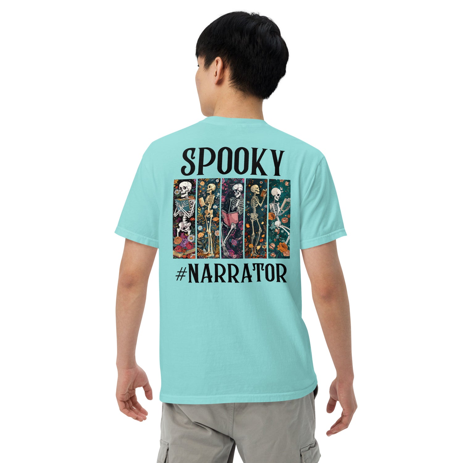 SOTVO Skeleton Sugar Skull Spooky Narrator: Unisex Comfort Wear/Colors Heavyweight T-Shirt