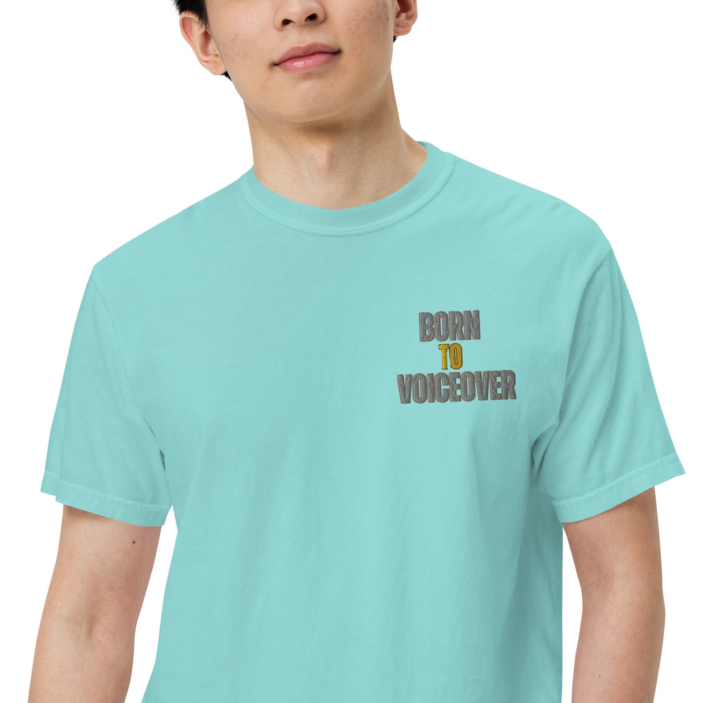 SOTVO Booth Wear: Born To Voiceover: Unisex Comfort Wear/Colors Heavyweight T-Shirt