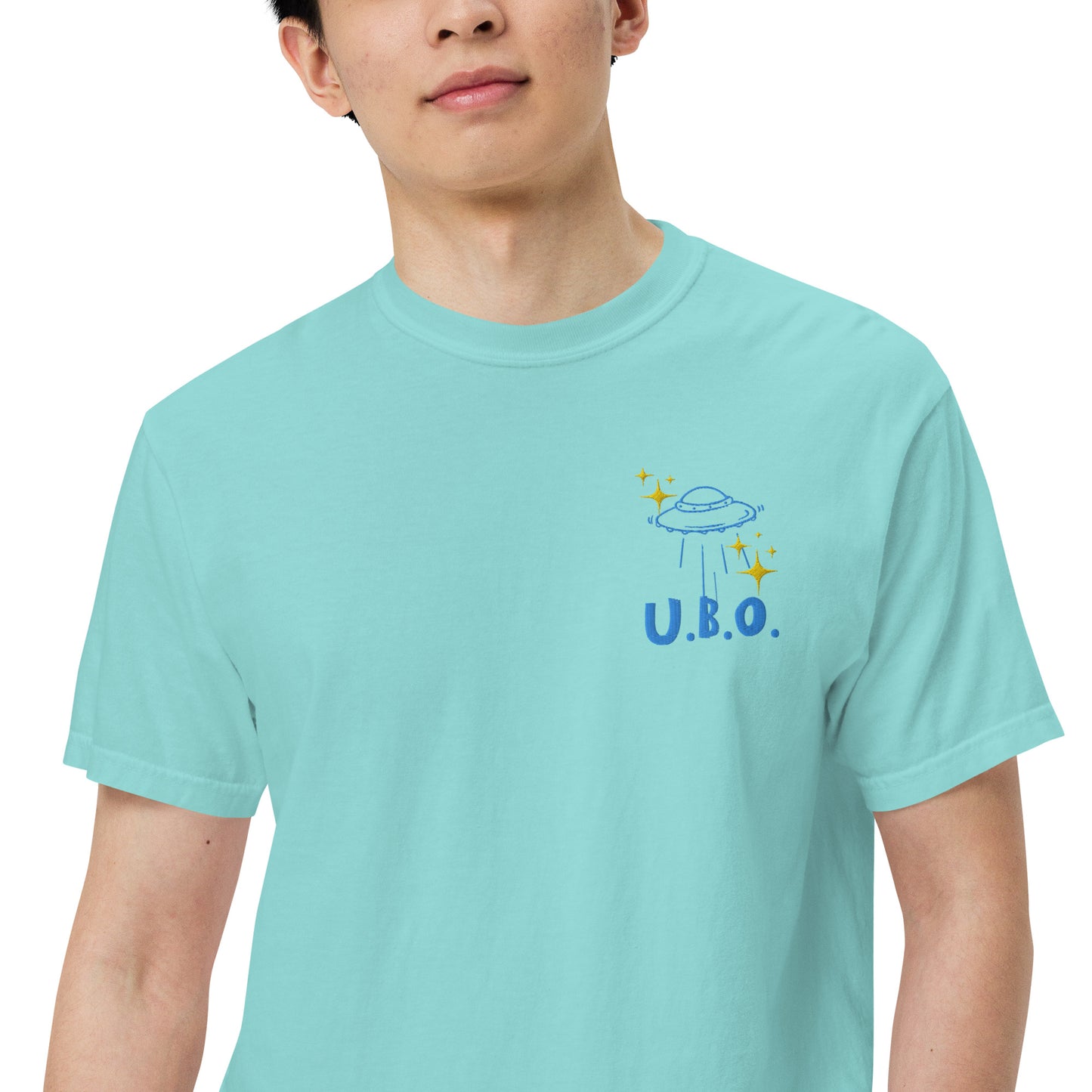 U.B.O. Unidentified BOOTH OVERLORD: Unisex Comfort Wear/Colors Heavyweight T-Shirt