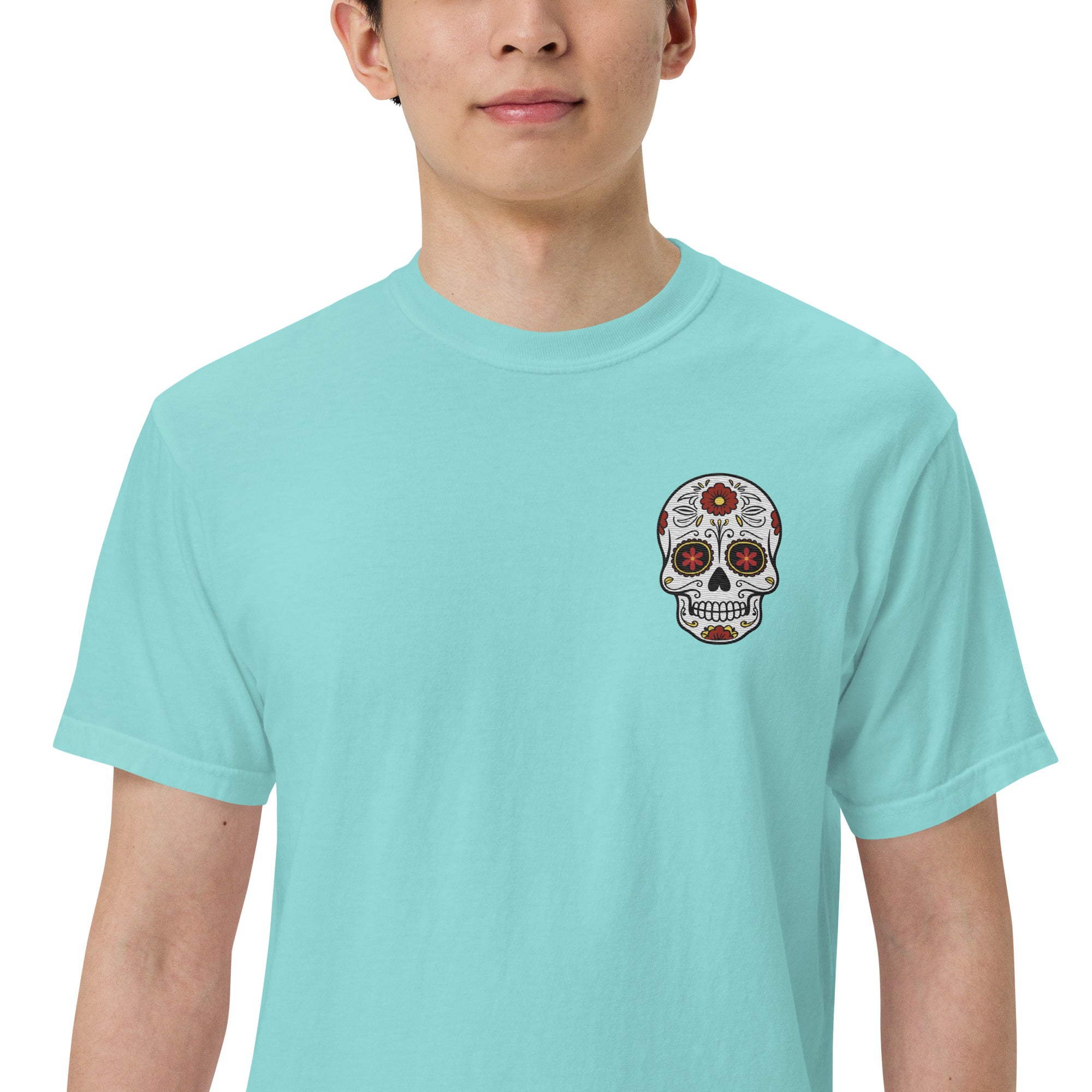 SOTVO Skeleton Sugar Skull Bone-afide Podcaster: Unisex Comfort Wear/Colors Heavyweight T-Shirt