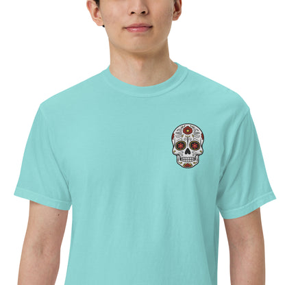 SOTVO Skeleton Sugar Skull Mummy Narrator: Unisex Comfort Wear/Colors Heavyweight T-Shirt