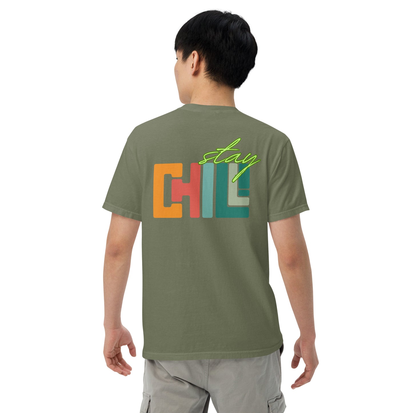 Motivational Stay Chill: Unisex Comfort Wear/Colors Heavyweight T-Shirt