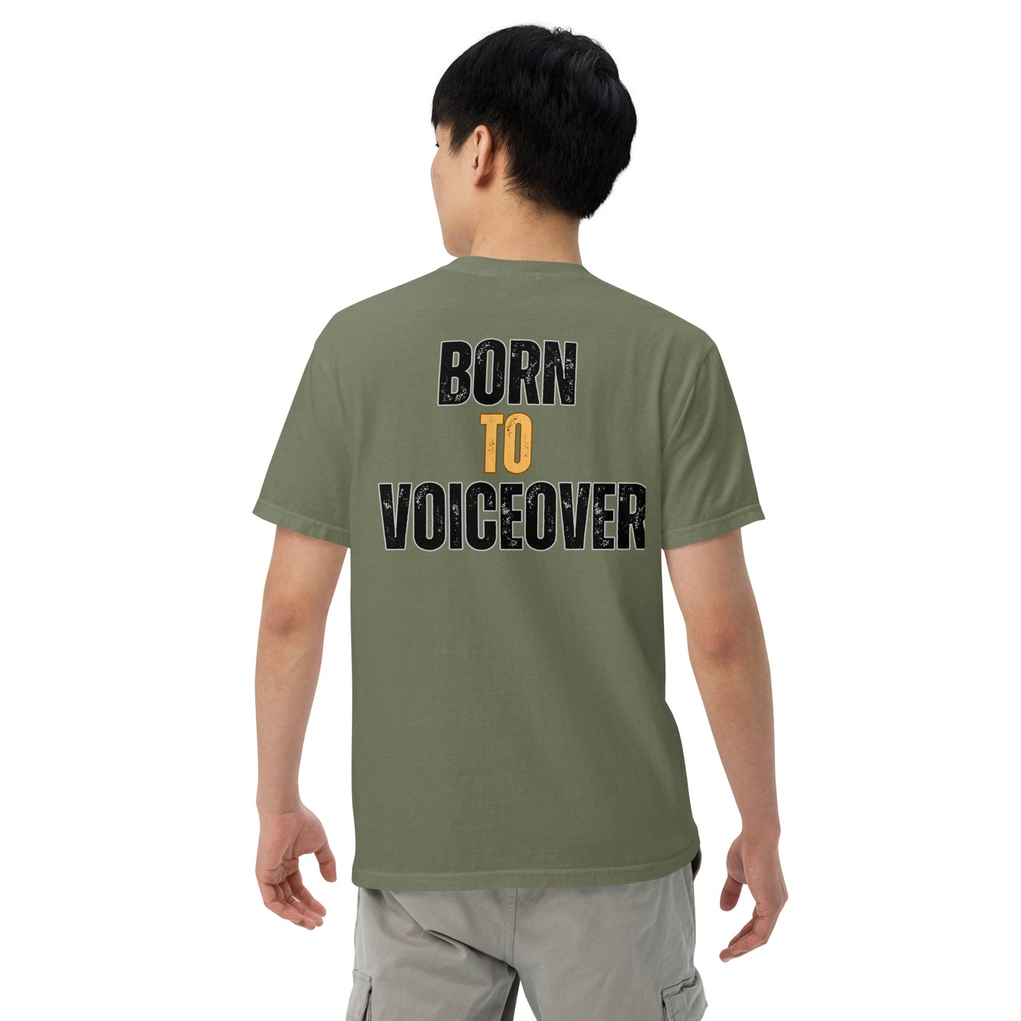 SOTVO Booth Wear: Born To Voiceover: Unisex Comfort Wear/Colors Heavyweight T-Shirt