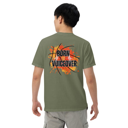 SOTVO Booth Wear: Born To Voiceover Basketball: Unisex Comfort Wear/Colors Heavyweight T-Shirt