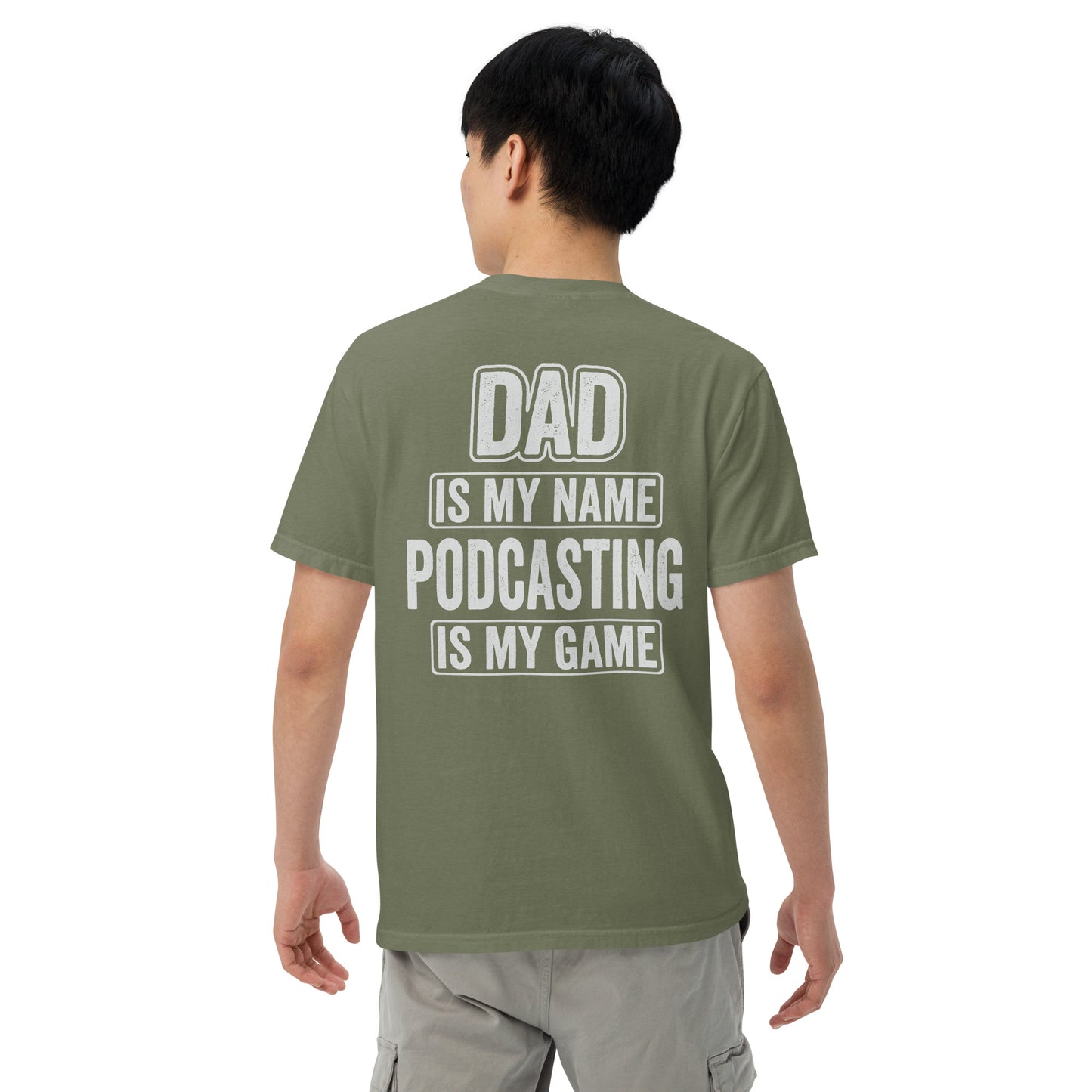 Dad Podcasting: Unisex Comfort Wear/Colors Heavyweight T-Shirt
