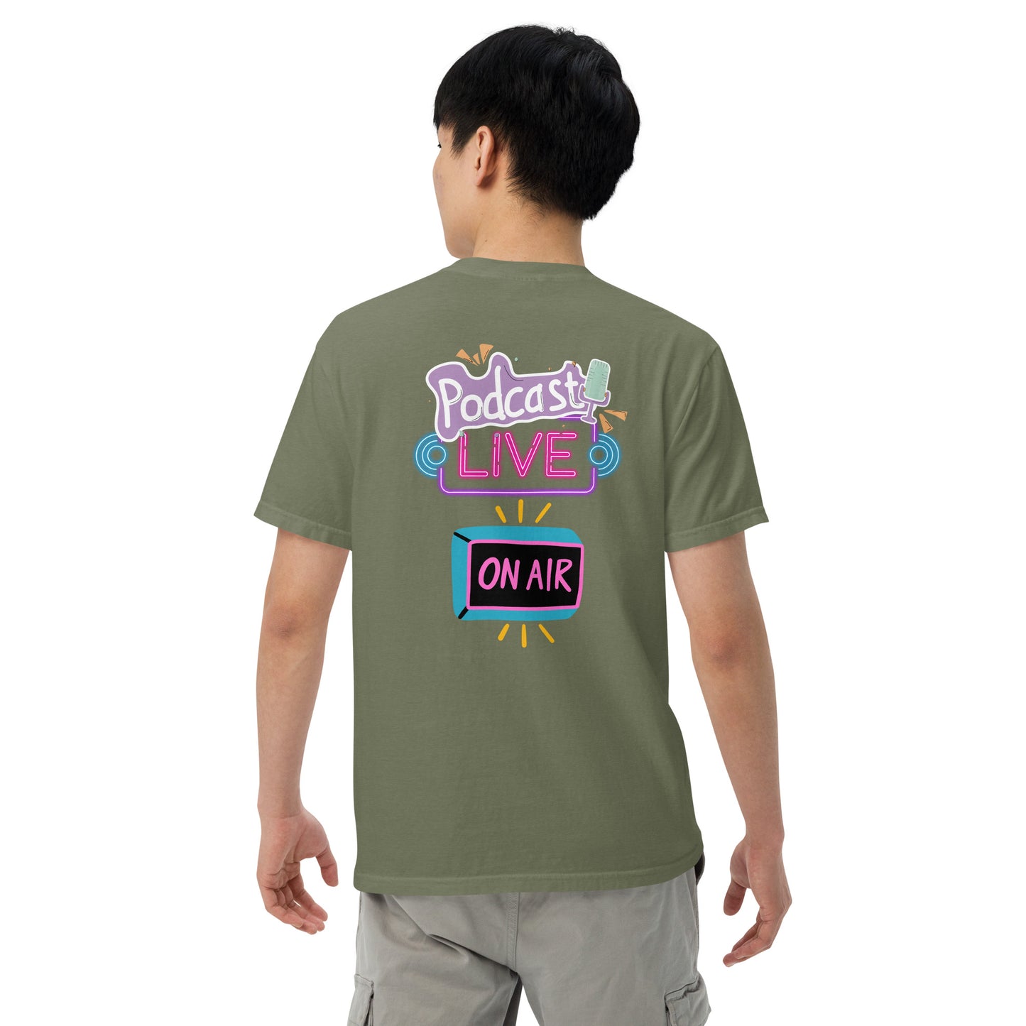 Podcast Live On Air: Unisex Comfort Wear/Colors Heavyweight T-Shirt