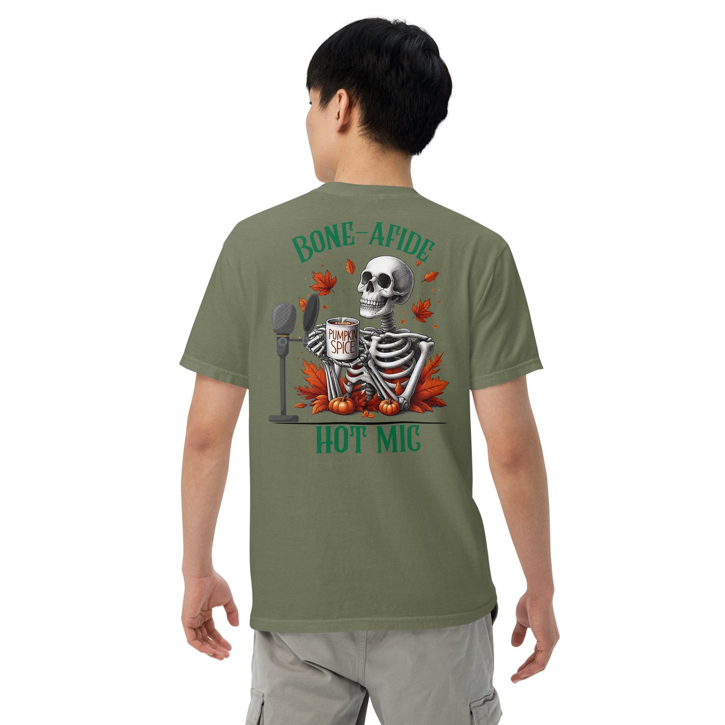 SOTVO Skeleton Sugar Skull Feelin' Spicy Hot Mic: Unisex Comfort Wear/Colors Heavyweight T-Shirt