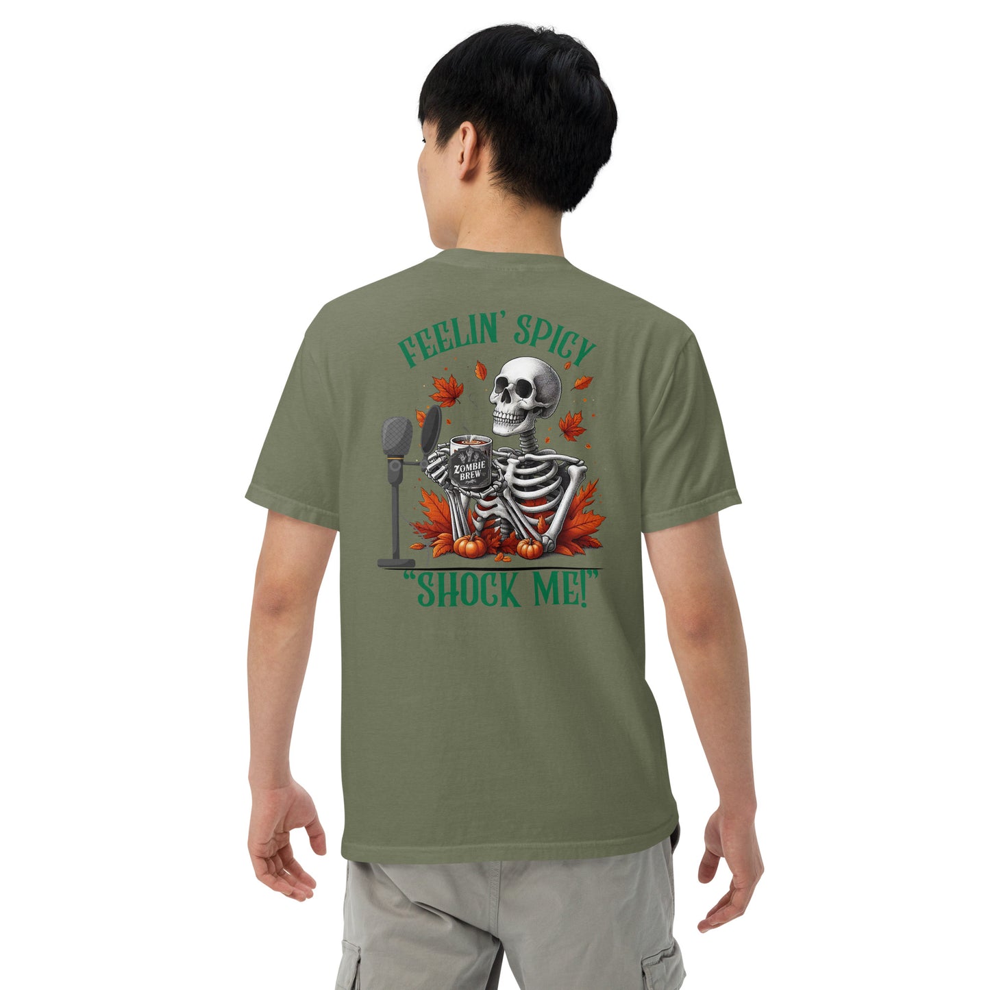 SOTVO Skeleton Sugar Skull Feelin' Spicy: Unisex Comfort Wear/Colors Heavyweight T-Shirt