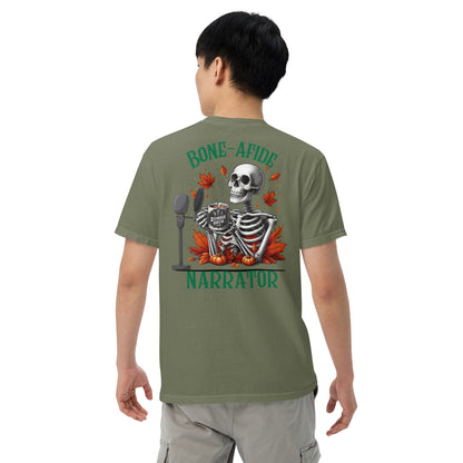 SOTVO Skeleton Sugar Skull Bone-Afide Narrator: Unisex Comfort Wear/Colors Heavyweight T-Shirt