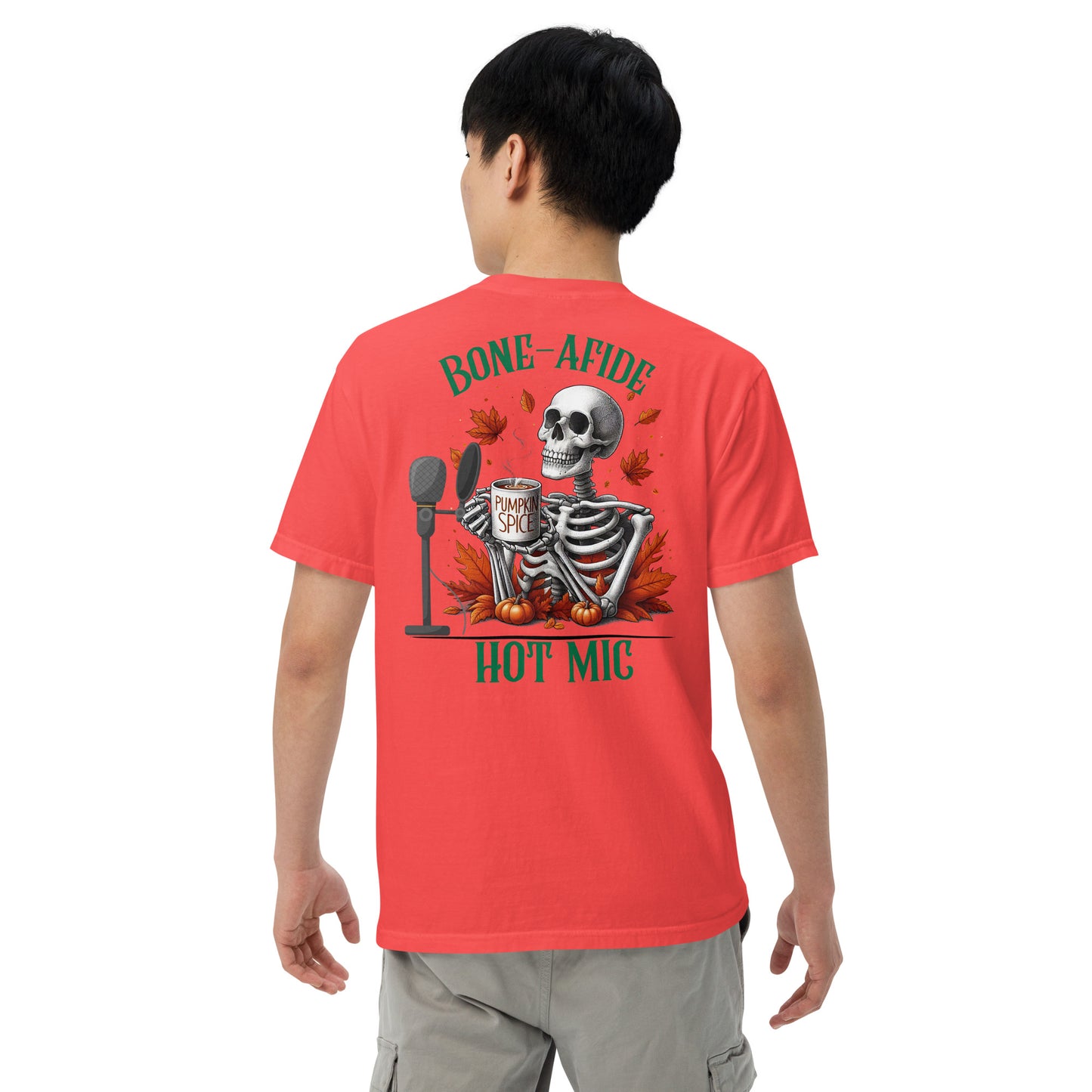 SOTVO Skeleton Sugar Skull Feelin' Spicy Hot Mic: Unisex Comfort Wear/Colors Heavyweight T-Shirt