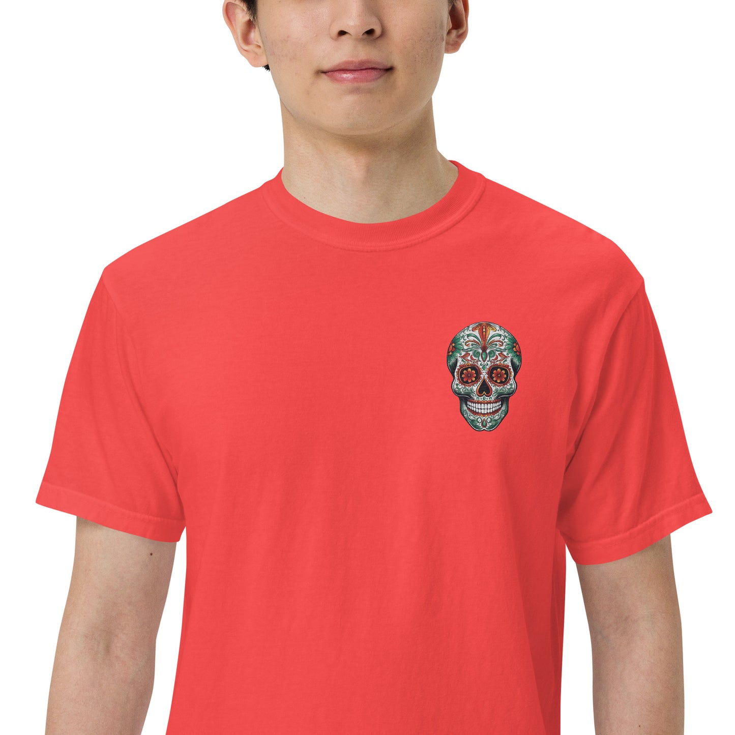 SOTVO Skeleton Sugar Skull Feelin' Spicy Podcaster: Unisex Comfort Wear/Colors Heavyweight T-Shirt
