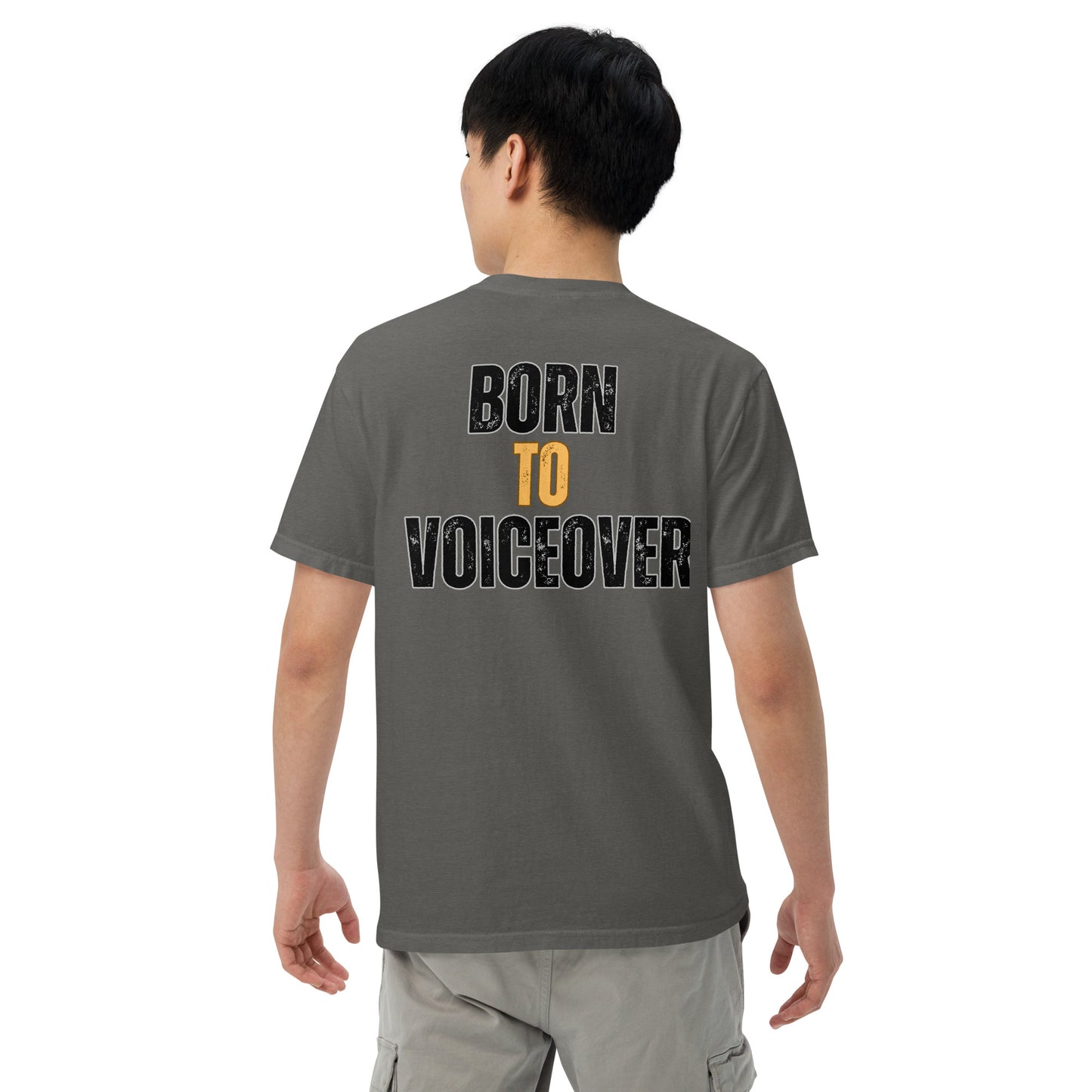 SOTVO Booth Wear: Born To Voiceover: Unisex Comfort Wear/Colors Heavyweight T-Shirt