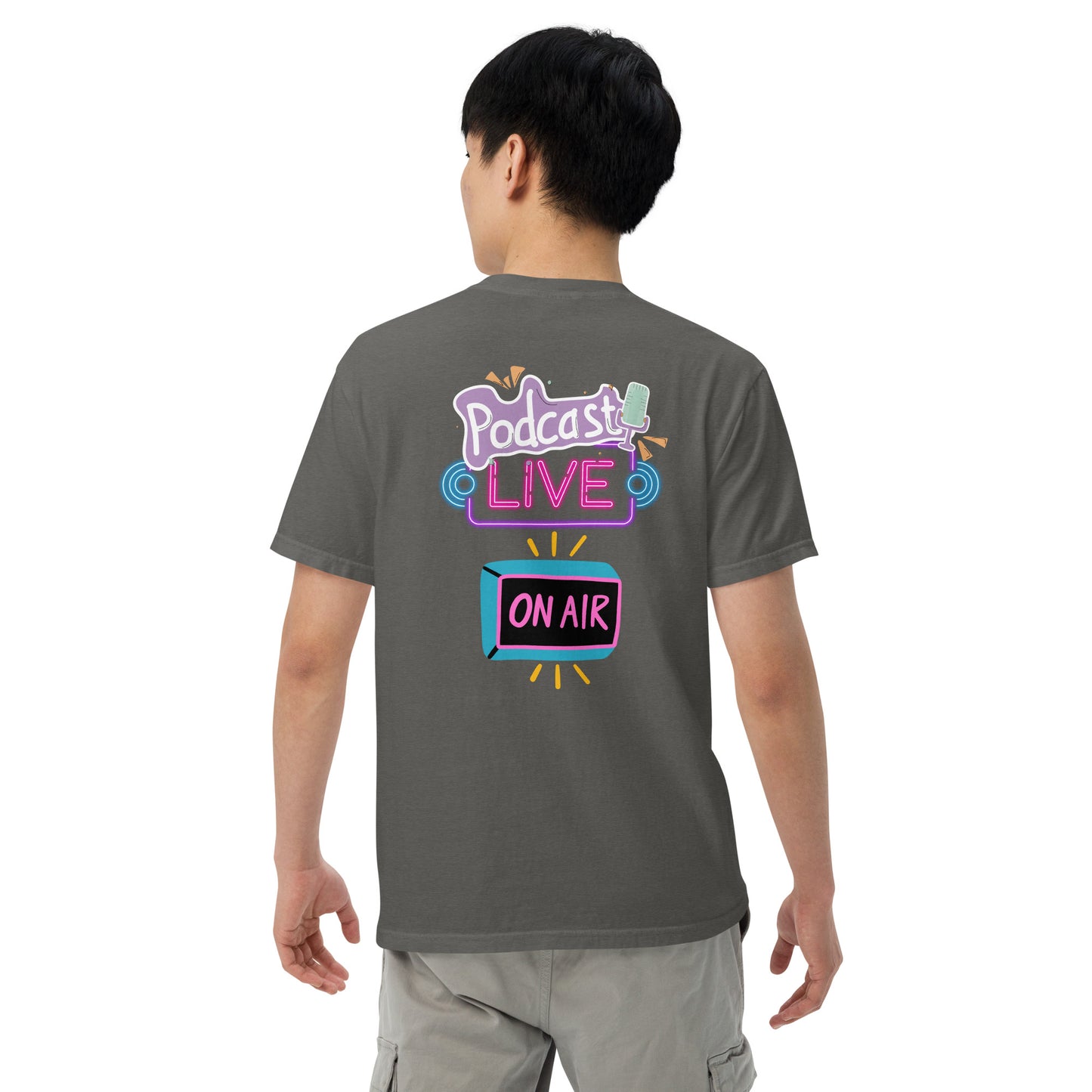 Podcast Live On Air: Unisex Comfort Wear/Colors Heavyweight T-Shirt