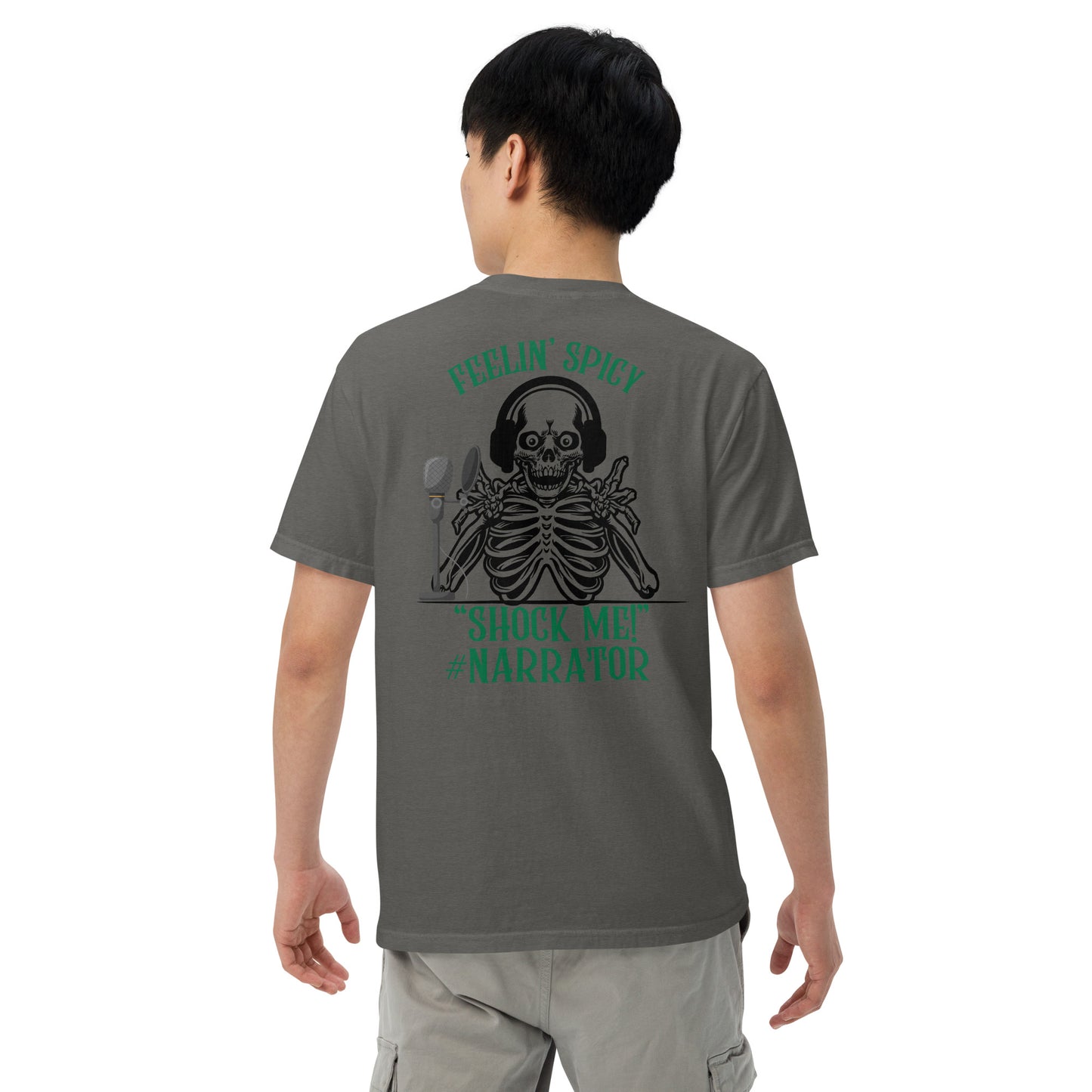SOTVO Skeleton Sugar Skull Feelin' Spicy Narrator: Unisex Comfort Wear/Colors Heavyweight T-Shirt