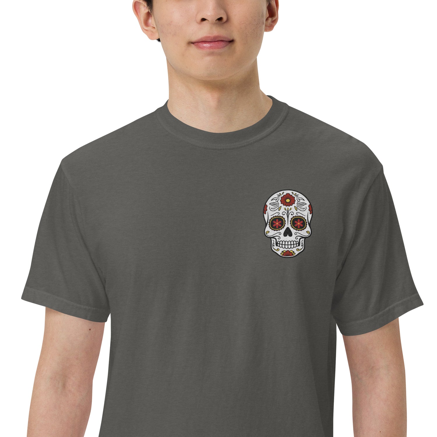 SOTVO Skeleton Sugar Skull Bone-afide Voice Actor: Unisex Comfort Wear/Colors Heavyweight T-Shirt