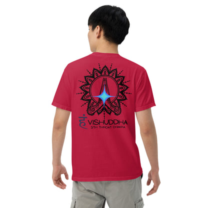 Motivational Yoga 5th Throat &quot;Voice&quot; Vishuddha: Unisex Comfort Wear/Colors Heavyweight T-Shirt