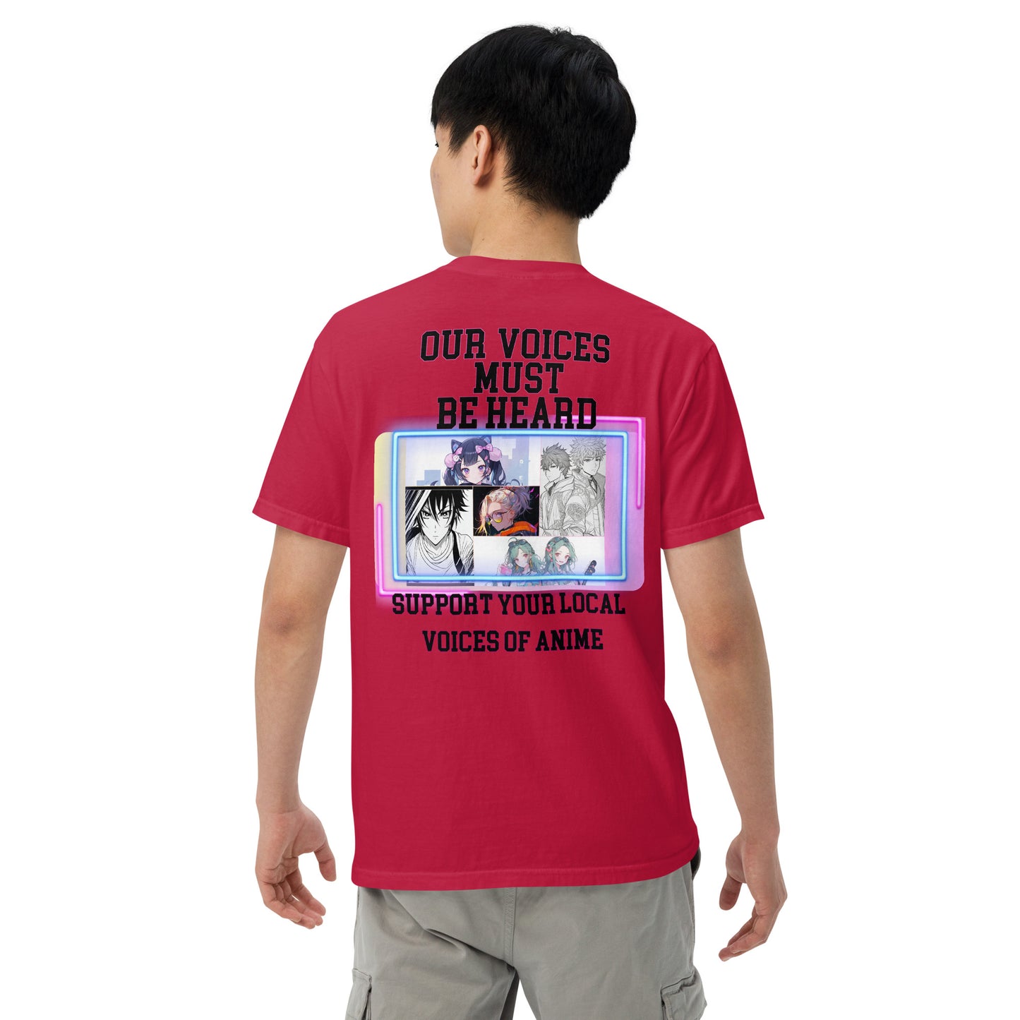 Anime Guild "Our Voices Must Be Heard": Unisex Comfort Wear/Colors Heavyweight T-Shirt