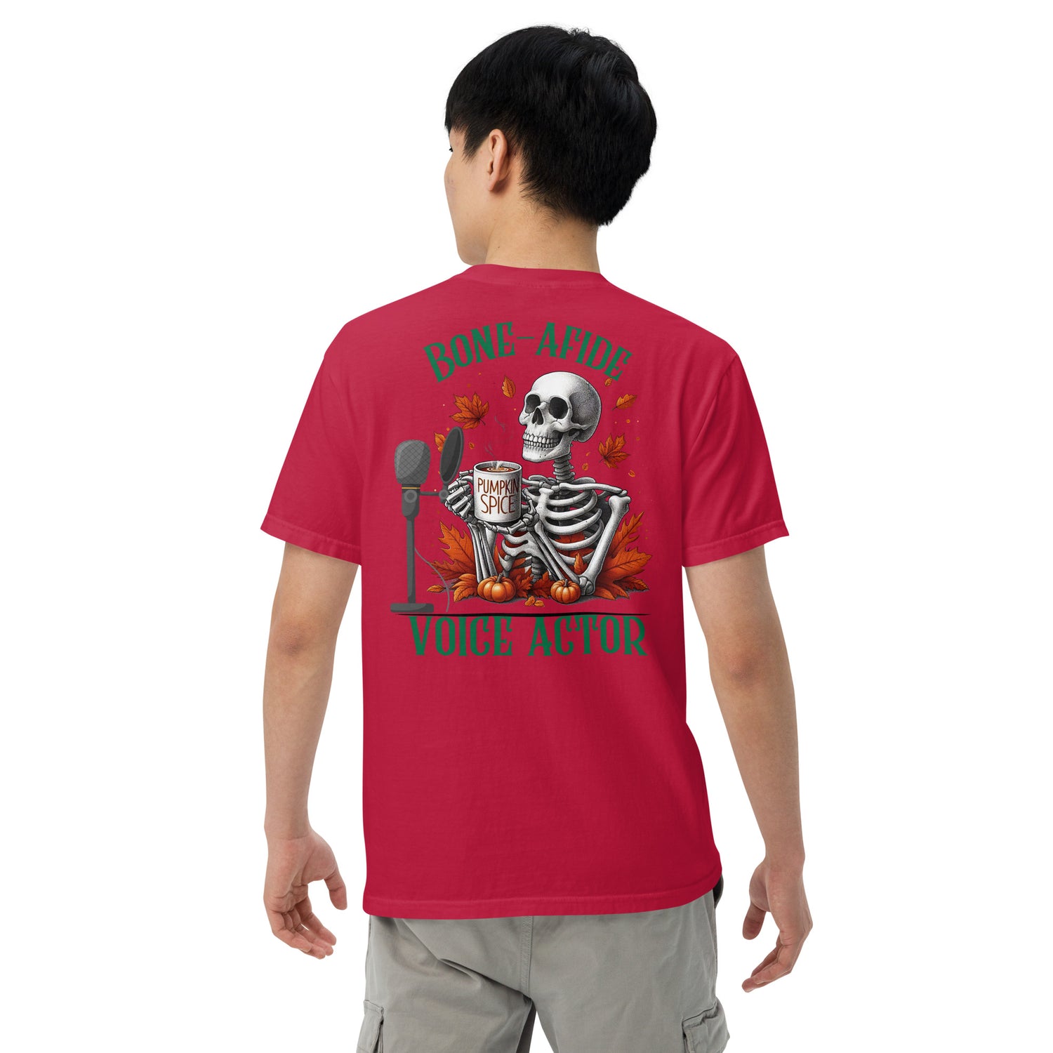 SOTVO Skeleton Sugar Skull Bone-afide Voice Actor: Unisex Comfort Wear/Colors Heavyweight T-Shirt