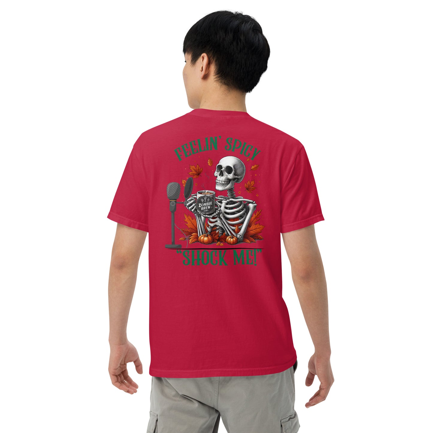 SOTVO Skeleton Sugar Skull Feelin' Spicy: Unisex Comfort Wear/Colors Heavyweight T-Shirt