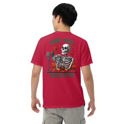 SOTVO Skeleton Sugar Skull Bone-Afide Narrator: Unisex Comfort Wear/Colors Heavyweight T-Shirt