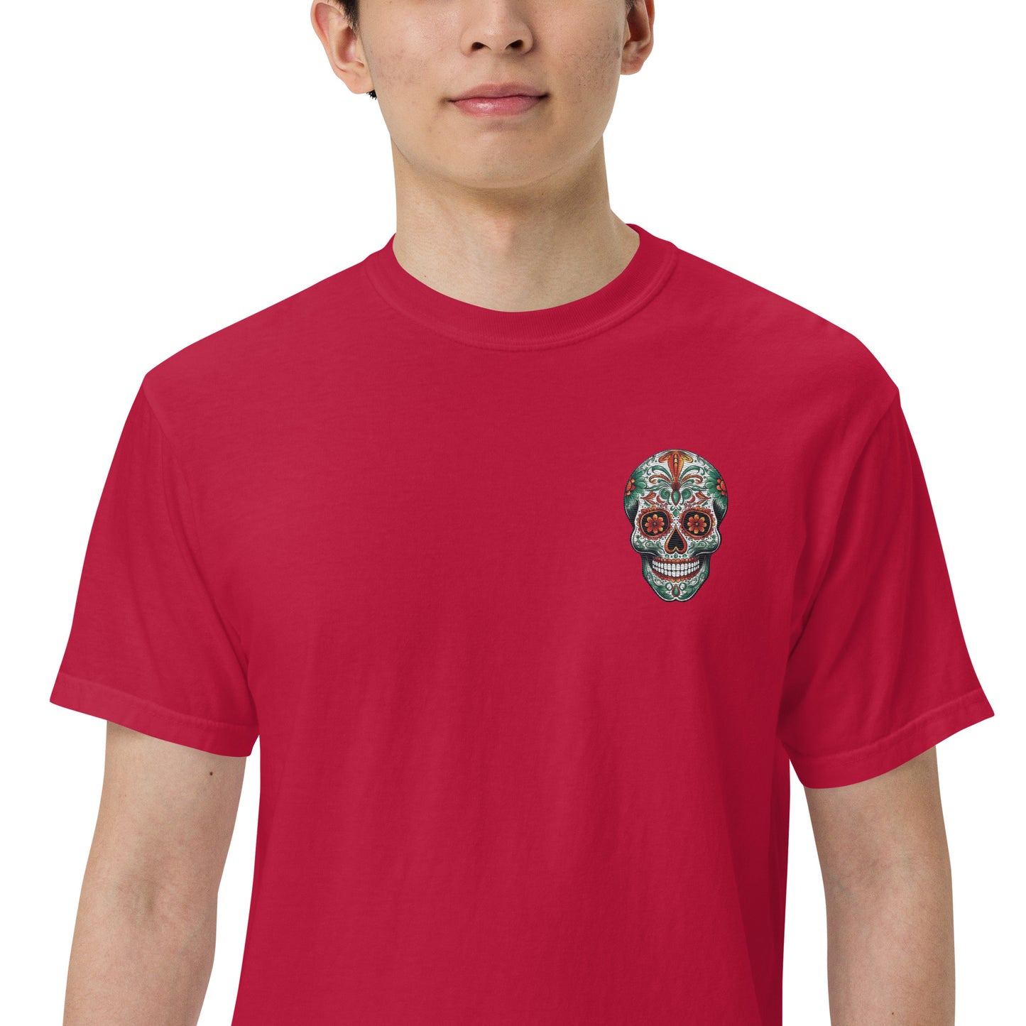 SOTVO Skeleton Sugar Skull Feelin' Spicy Narrator: Unisex Comfort Wear/Colors Heavyweight T-Shirt