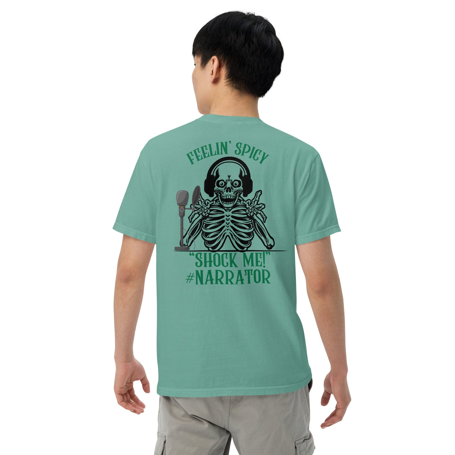 SOTVO Skeleton Sugar Skull Feelin' Spicy Narrator: Unisex Comfort Wear/Colors Heavyweight T-Shirt