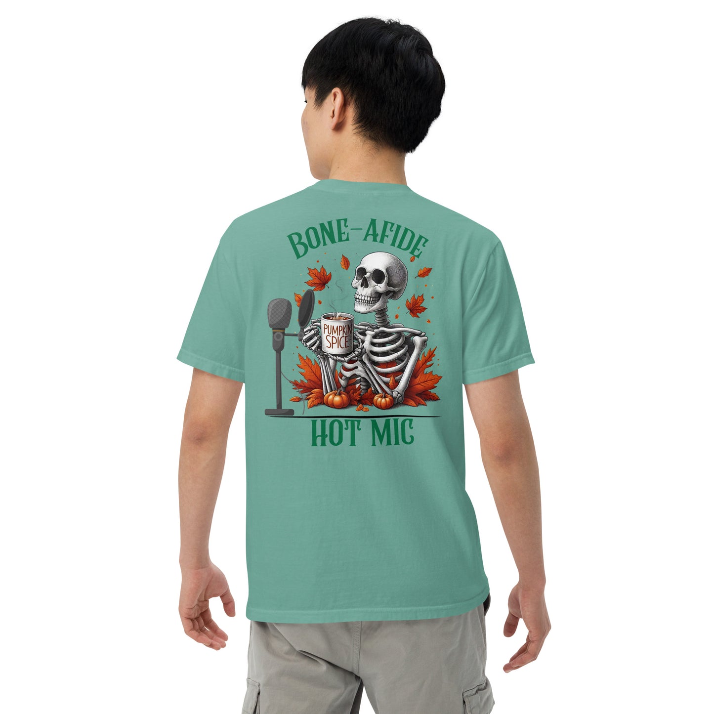 SOTVO Skeleton Sugar Skull Feelin' Spicy Hot Mic: Unisex Comfort Wear/Colors Heavyweight T-Shirt