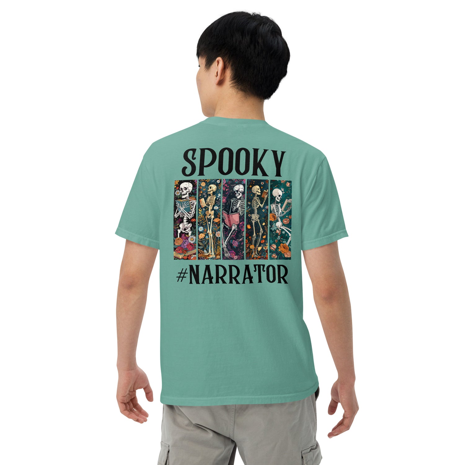 SOTVO Skeleton Sugar Skull Spooky Narrator: Unisex Comfort Wear/Colors Heavyweight T-Shirt