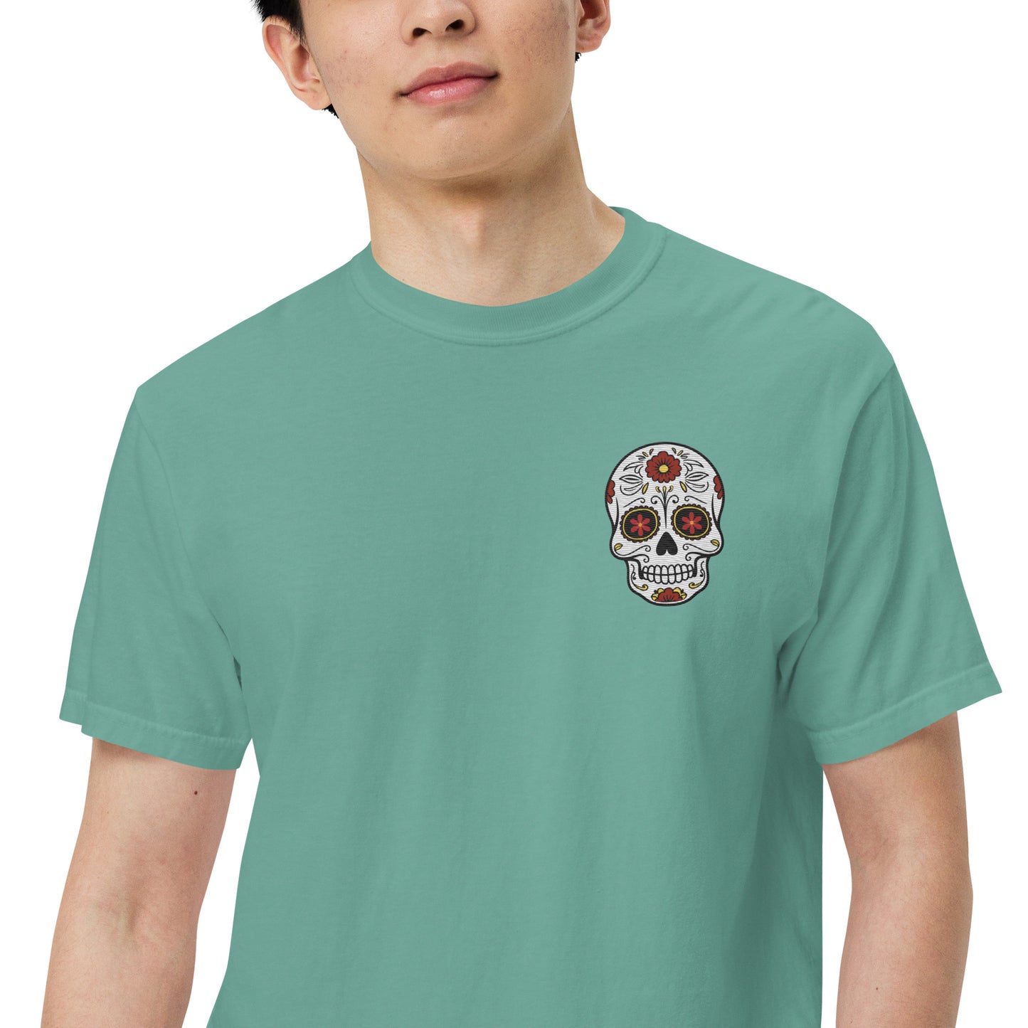 SOTVO Skeleton Sugar Skull Feelin' Spicy: Unisex Comfort Wear/Colors Heavyweight T-Shirt