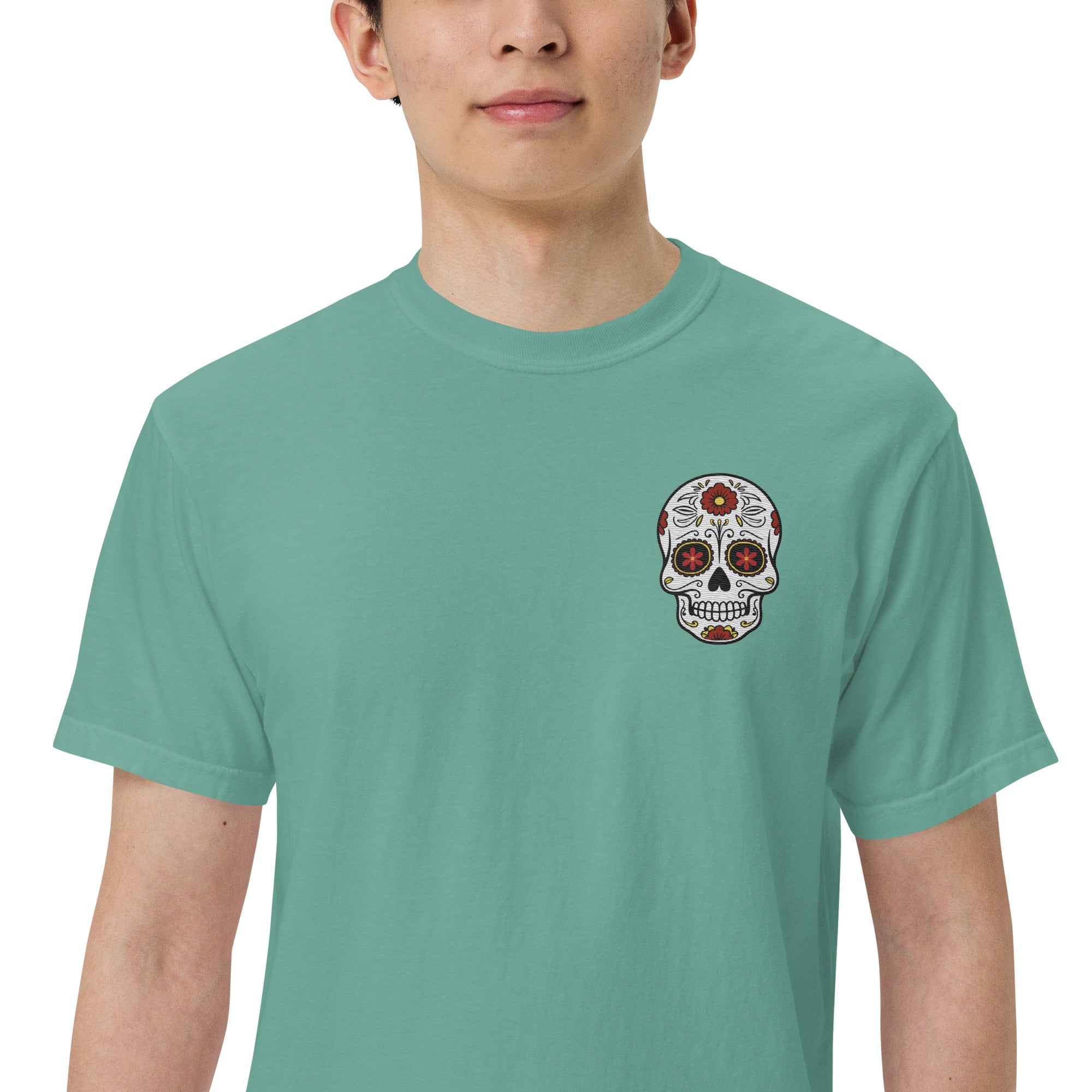 SOTVO Skeleton Sugar Skull Bone-afide Voice Actor: Unisex Comfort Wear/Colors Heavyweight T-Shirt