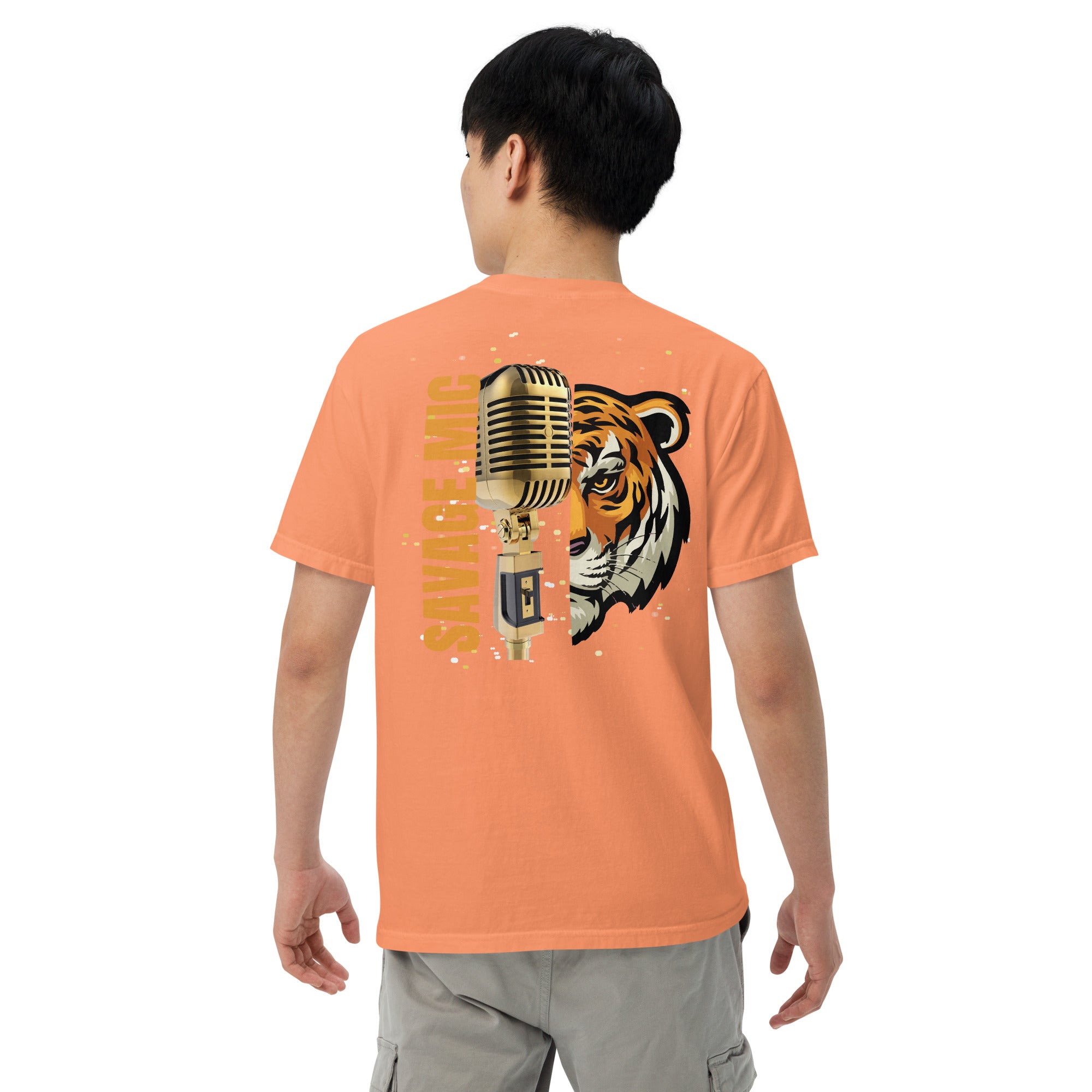 SOTVO Booth Wear: ROAR Tiger Savage Mic Skills: Unisex Comfort Wear/Colors Heavyweight T-Shirt