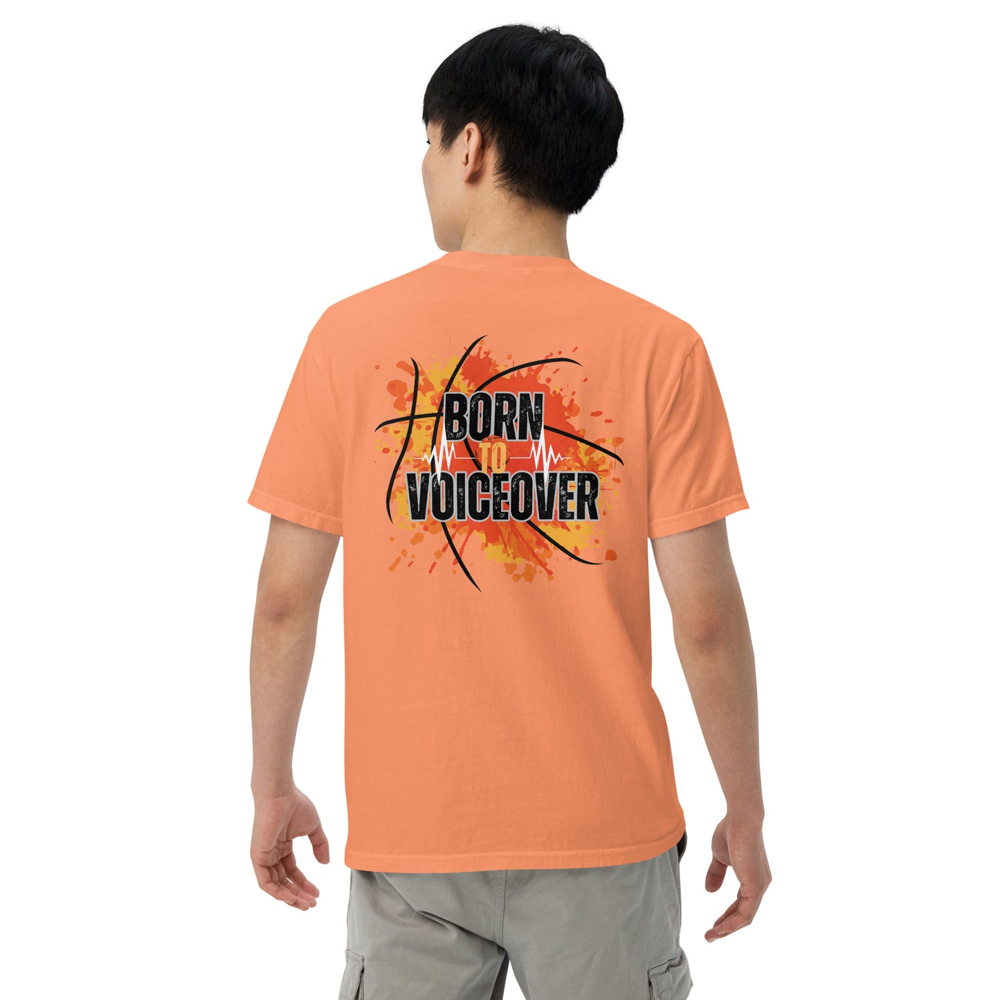 SOTVO Booth Wear: Born To Voiceover Basketball: Unisex Comfort Wear/Colors Heavyweight T-Shirt