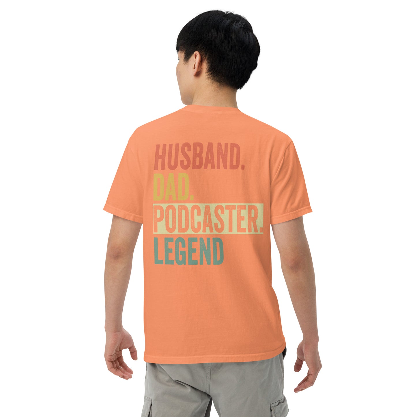 Husband Dad Podcaster: Unisex Comfort Wear/Colors Heavyweight T-Shirt