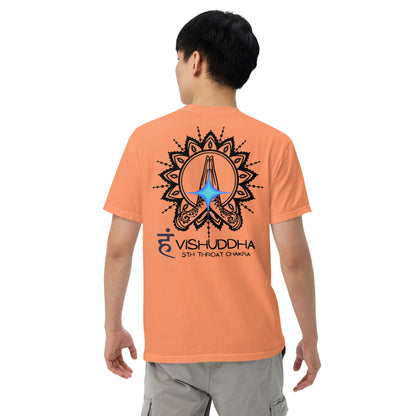 Motivational Yoga 5th Throat &quot;Voice&quot; Vishuddha: Unisex Comfort Wear/Colors Heavyweight T-Shirt